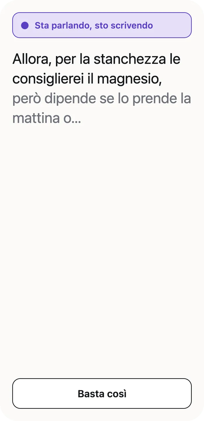 La voce che diventa testo